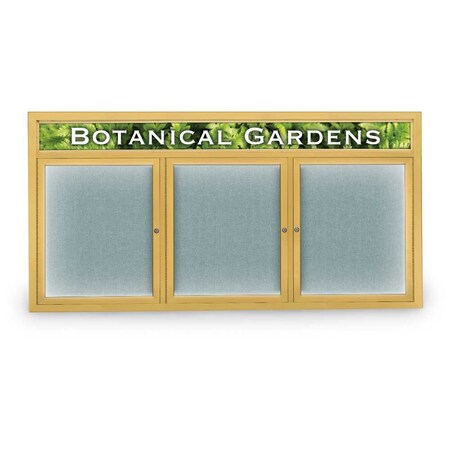 United Visual Products Open Faced Traditional Rounded Corkboard UV644ARC-BRONZE-FORBO